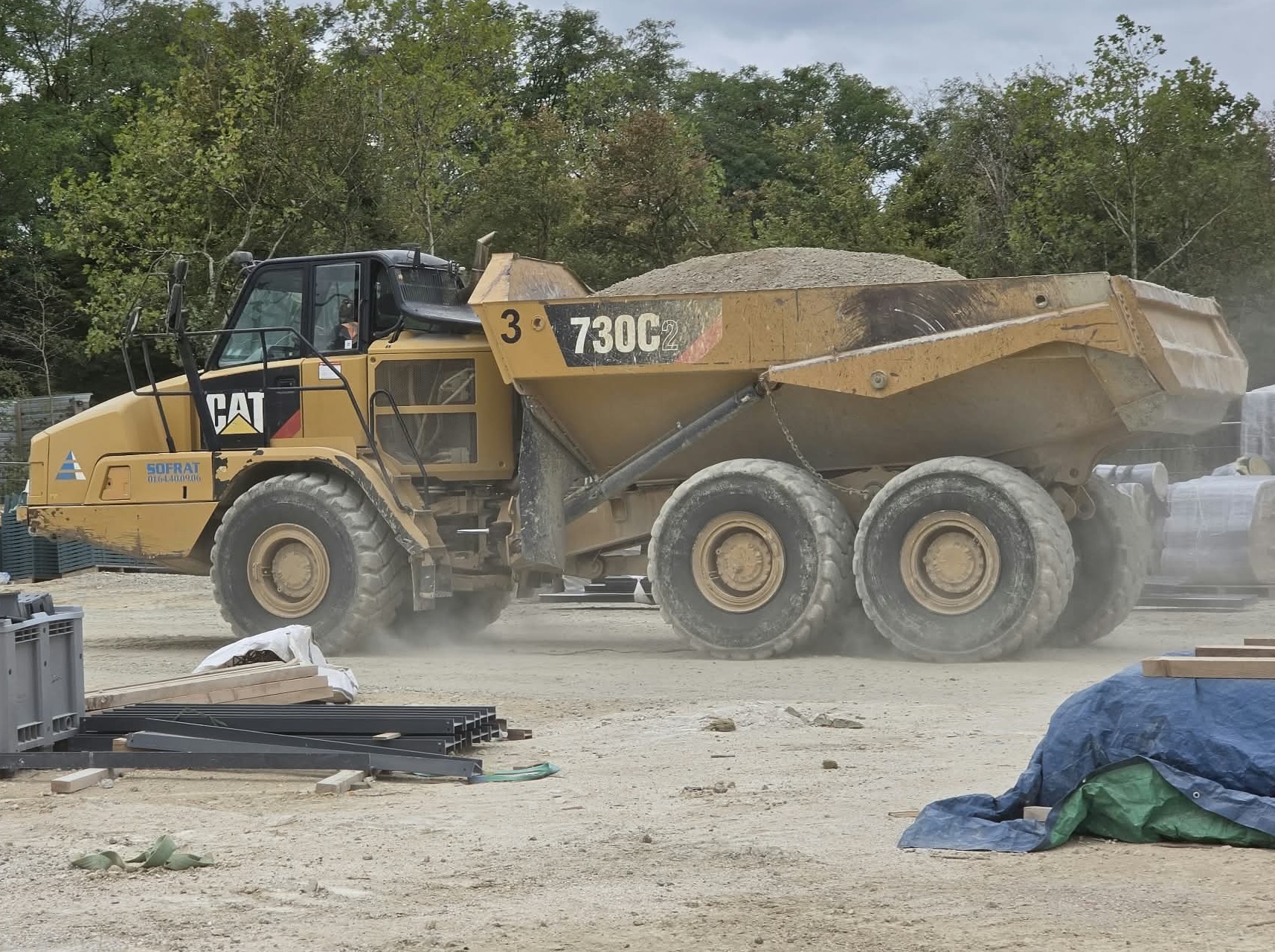 Contrôle technique d'un dumper sur site
